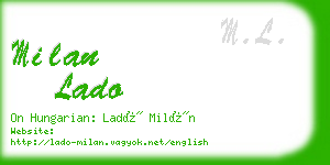 milan lado business card